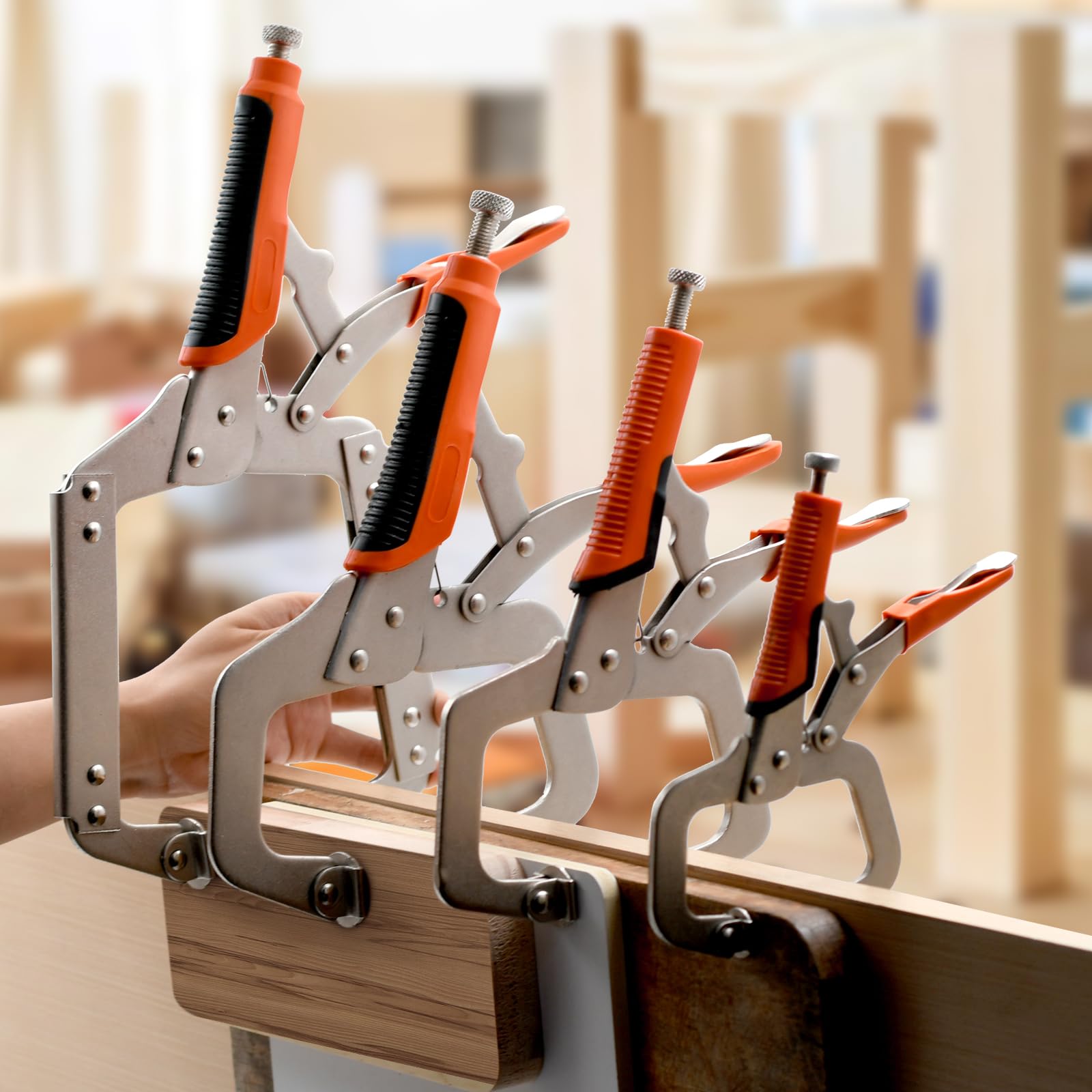 6 Inch C Clamp, Heavy Duty Vise Grip Locking Pliers Adjustable